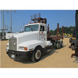1989 KENWORTH T600 T/A PULPWOOD TRUCK, S/N 1XKAD59X1KS528406, 300 CUMMINS DIESEL ENG, 9 SPD TRANS, 3