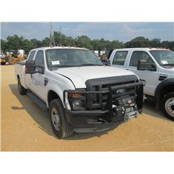 2009 FORD F350 XL 4X4 CREW CAB SERVICE TRUCK, S/N 1FDSW35R69EB08411, V8 POWER STROKE DIESEL ENG, A/T