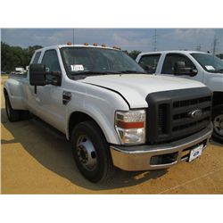 2010 FORD F350 DUALLY PICKUP, S/N 1FTWX3CR7AEA7624, POWER STROKE DIESEL ENG, A/T, A/C, P/S, EXTENDED