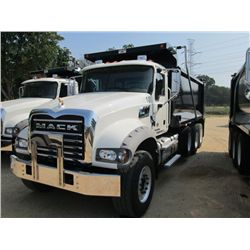 2013 MACK GU713 TRI-AXLE DUMP, S/N 1M2AX04C1DM017808, 405 HP MACK MP7 ENG, MACK T310 10 SPD TRANS, 4