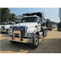 2013 MACK GU713 TRI AXLE DUMP, S/N 1MZAX04C7DM014816, MACK MP7 405 DIESEL ENG, MACK 10 SPD TRANS, 44