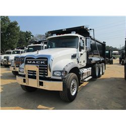 2013 MACK GU713 TRI AXLE DUMP, S/N 1M2AX04C8DM017806, MACK MP7 405 DIESEL ENG, MACK 10 SPD TRANS, 44