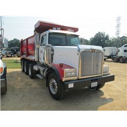 2005 WESTERN STAR TRI AXLE DUMP TRUCK, S/N 5KKNAECV95PU63272, MERCEDES 450HP DIESEL ENG, A/T, 46K RE