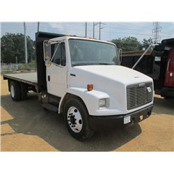 2000 FREIGHTLINER FL60 S/A FLATBED DUMP, S/N 1FY3GJAC6YHF03429, CAT 3126 DIESEL ENG, A/T, A/C, P/S, 