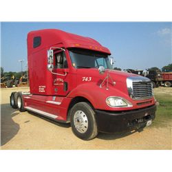 2004 FREIGHTLINER COLUMBIA T/A TRUCK TRACTOR, S/N 1FVJA6CG44LM21715, 12.7L DETROIT, AUTO SHIFT, 40K 
