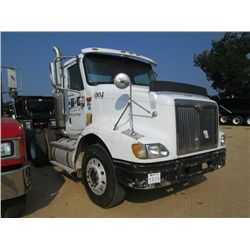 2003 INTERNATIONAL 9200I T/A DAY CAB TRUCK TRACTOR, S/N 2HSCEAXR13C059328, CAT C-12 DIESEL ENG, 10 S
