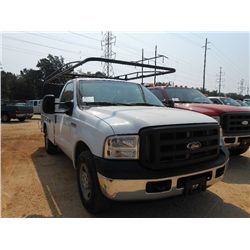 2006 FORD F250 XL SERVICE TRUCK, S/N 1FDNF20576EC75609, V8, GAS, A/T, P/S, A/C, READING SERVICE BODY