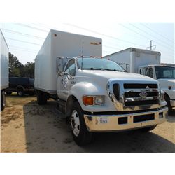 2004 FORD F650 SUPER DUTY S/A VAN TRUCK, S/N 3FRNX65J54V663148, FORD DIESEL ENG, AUTO TRANS, A/C, P/
