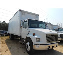 2000 FREIGHTLINER FL70 VAN TRUCK, S/N 1FY6HJAC3YAG50513, CAT DIESEL ENG, 6 SPD TRANS, A/C, P/S, 24' 