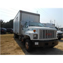1992 GMC TOPKICK S/A VAN TRUCK, S/N 1GDJ6H1P4NJ505050, GAS ENGINE, A /T, A/C, P/S, 20' VAN BODY