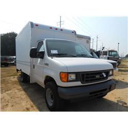 2006 E350 VAN BODY TRUCK, S/N 1FDSE35L96HB24269, V8 GAS ENG, A/T, P/S, A/C, 13' BOX, ROLL UP DOOR, L