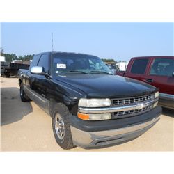 1999 CHEVROLET EXTENDED CAB 1500 PICKUP, S/N 2GCE19T1X1273575, 5.3 LITER V8, VORTEC, A/T, A/C, P/W