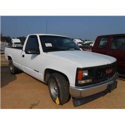 1996 GMC PICKUP, S/N 1GTEC14W1TZ5086211, V8, A/T, A/C, 8' BED