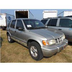 1999 KIA 4X4, S/N KNDJA7233X5606567, 4 CYL, 5 SPD, A/C, P/W, ODOMETER READING 104,574 MI