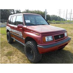 1991 SUZUKI SIDEKICK S/N JS3TD0IV9M4101534, GAS ENG, 5 SPD TRANS, A/C, P/S, ODOMETER READING 18,545 