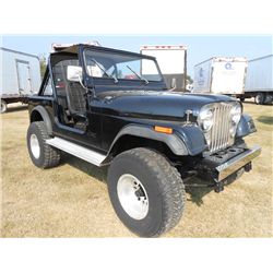 JEEP WANGLER 4X4 S/N GAS ENG, 4 SPD TRANS, P/S, ODOMETER READING