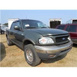 2002 FORD F150 4X4 KINGS RANCH CREW CAB PICKUP, S/N 1FTRW08L52KC22092, V8 GAS, A/T, P/S, A/C