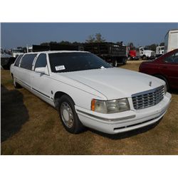 1999 CADILLC LIMO, S/N 1GEEH90YZXU550142. GAS ENG, A/T, 4 DOOR