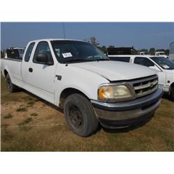 1998 FORD F150 XL EXTENDED CAB PICKUP, S/N 1FTZX1766WNB92281, TRITON V8, A/T, A/C, LONG BED