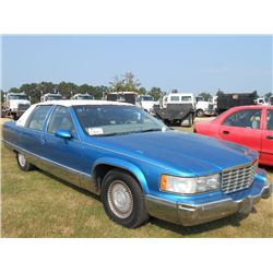 1993 CADILLAC, S/N 1GGDW5279PR717853, GAS ENG, A/T, A/C, P/S, 4 DOOR