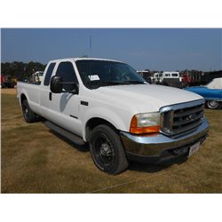 1999 FORD F250 PICKUP, S/N 1FTNX20F4XED16659, FORD DIESEL ENG, A/T, A/C, P/S, EXTENDED CAB, LONG BED