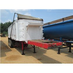 1973 SUMMIT T/A ALUMINUM DUMP TRAILER, S/N 102872-350, 22', TARP, AIR TAILGATE, 11R22.5 TIRES ON CAS