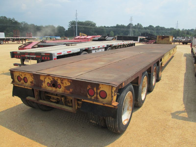 1990 OMNI QUAD AXLE LOWBOY TRAILER, S/N L100054, GVR 160,000, GROSS