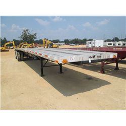 1997 TRANSCRAFT 96"X48' T/A ALUMINUM FLATBED TRAILER, S/N V1052596, SPREAD AXLE, 11R24.5 TIRE, ALUM 