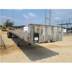 1988 FRUEHAUF 44' FLATBED T/A TRAILER, S/N 1H5P04523JM016309, SLIDING T/A, 11R24.5 TIRES, STEEL DISC