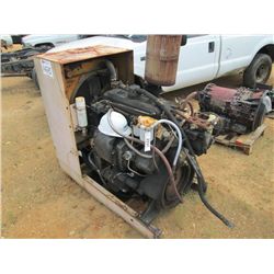 DETROIT DIESEL ENGINE, SKID MTD W/COOLING CORE