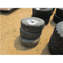 1 LOT (3) P265175R16 TIRES & RIMS