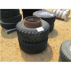 1 LOT (2) 15-22.5 TIRES & RIMS