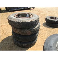 (SET OF 4) 10.00 X 22 TIRES ON RIMS