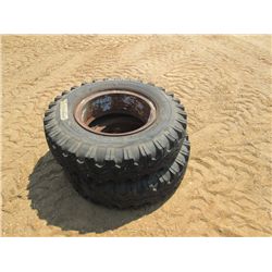 (SET OF 2) 9.00 X 20 TIRES ON RIMS