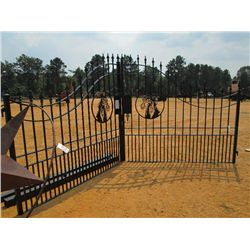 16' WROUGHT IRON GATE W/POST