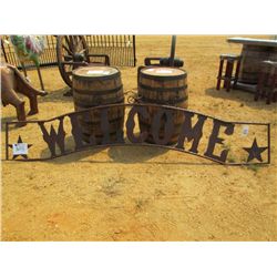 10' METAL WELCOME SIGN