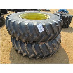 1 LOT (2) 20.8R38 TIRES & RIMS