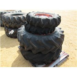 KUBOTA 14.9X24R TIRES, FRONT TIRES 8-16 FARM TRACTOR TIRES ON RIMS (1 SET)