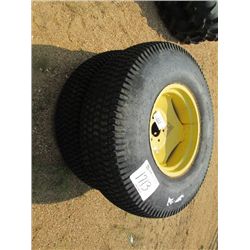 1 LOT (2) 355/80D20 TIRES & RIMS