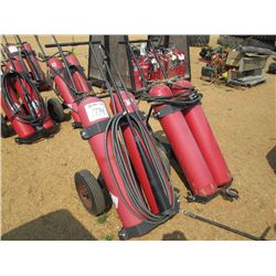 1 LOT (2) GENERAL 100T DBL BOTTLE ROLL AROUND CARBON DIOXIDE FIRE EXTINGUISHER