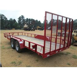 2013 HEFTY T/A 20' TAG TRAILER, S/N 5NKBU202SDF007973, ELEC BRAKES, 7,000# CAP, 2" BALL, TAILGATE