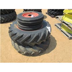(2 EA) 6.00X16SL FARM TRACTOR TIRES, (2 EA) 13.6X12-28 FARM TRACTOR TIRES & RIMS, FITS FORD & CASE T