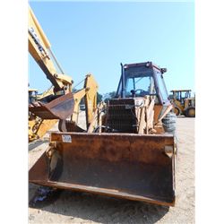 CASE 580E 4X4 BACKHOE LOADER, S/N 117037165, 4N1 FRONT BUCKET, 24" HOE BUCKET WITH THUMB, CAB, METER