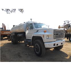 1989 FORD F SERIES DISTRIBUTOR TRUCK, S/N 1FDXK84A2KVA50183, FORD DIESEL ENG, 5-2 SPD TRANS, P/S, ET