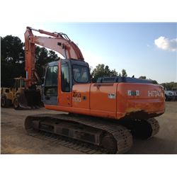 HITACHI ZX200LC HYDRAULIC EXCAVATOR, S/N ARH310150, 9'-7" STICK, 42" BUCKET, THUMB, TBG, ECAB W/AIR,