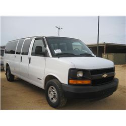 2003 CHEVROLET PASSENGER VAN, S/N 1GAHG39U231185889, GAS ENG, AUTO TRANS, A/C, P/S, 13 PASSENGER, OD