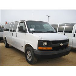 2003 CHEVROLET G3500 PASSENGER VAN, S/N 1GAHG39U031184224, GAS ENG, AUTO TRANS, A/C, P/S, 13 PASSENG