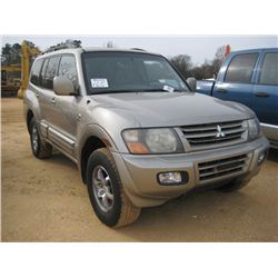 2002 MITSUBISHI MONTERO LIMITED, S/N JA4MW51R92J070453, GAS ENGINE, A/T, A/C, P/S