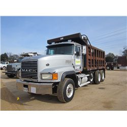 1997 MACK CL713 TRI-AXLE DUMP, S/N 1MZAD62C3VW005325, E7-427 NP MACK DIESEL ENG, 8LL TRANS, 44K REAR