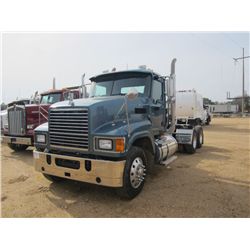 2009 MACK CHU613 T/A TRUCK TRACTOR, S/N 1M1AN07Y39N004335, 445 HP MACK MP8 ENG, 10 SPD TRANS, 44K RE